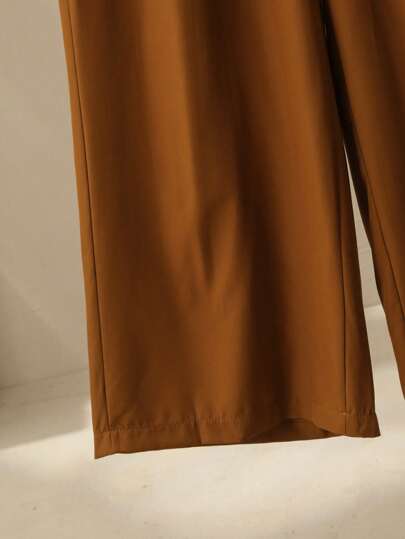 Lacomfia بدلة كاجوال للنساء مقاس كبير تتكون من قميص طويل الأكمام مطبوع بطباعة مخصصة وسروال واسع الساق