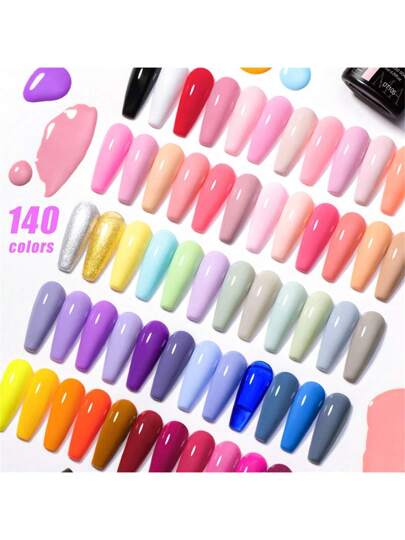 MEET ACROSS 6 قطعة طقم طلاء أظافر جل 7مل طراز صيفي بألوان زاهية عبارة عن جل نصف دائم لأظافر بألوان الزهري والأزرق والفلوريسنت والماكارون، طلاء أظافر قابل للنزع بالنقع، طقم تصميم المناكير DIY للاستخدام المنزلي أو في صالون هدايا للنساء