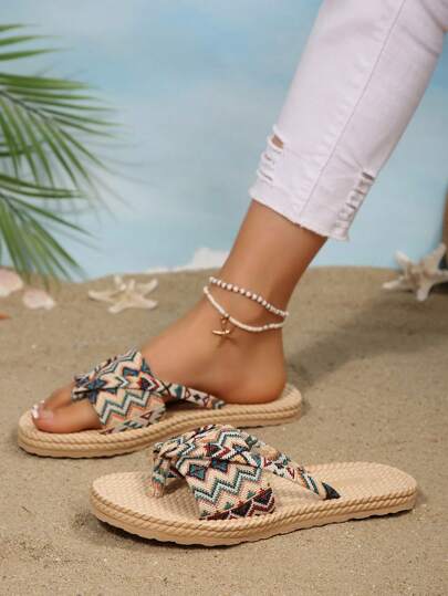 صندل شبشب مسطح للنساء مقاسات كبيرة المقاس مفتوح الأصبع، بسيط ومريح، كاجوال، أنيق ومناسب للشاطئ والعطلات الصيفية