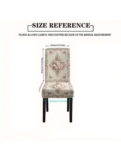 1/4/5/6/7 غطاء كرسي من طبعة أنيقة زهرية وردية فاتحة مع مرونة، مناسب للمنزل والمطعم والفندق وديكور يومي عصري. كذلك مفارش مناسبة للطاولات المربعة، أغطية الكراسي قابلة للغسيل