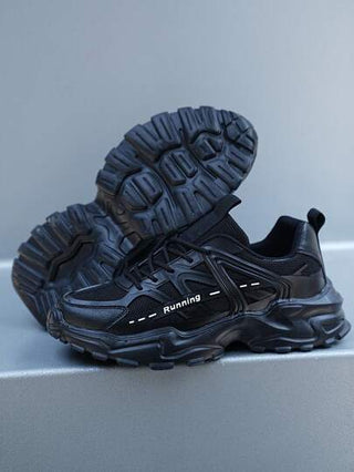 أحذية رياضية رجالي منخفضة القدم ذات طبقات متساوية من الطابعة، قابلة للتنفس، مقاومة للانزلاق، طباعة أحرف، أربطة لمسك القدم، إطار قدم مستدير، سهلة الارتداء، لجميع المناسبات اليومية الرياضية والعادية، موضة مريحة وذات طلب عالي