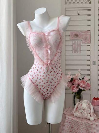 لانجيري حريمي PetitDoll قطعة واحدة جمبسوت رياضية نسائية منقوشة بالدانتيل، إنيقة وجريئة