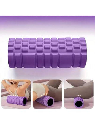 أسطوانة يوغا صغيرة متعددة الوظائف من رغوة EVA - تصميم مزدوج الكثافة، مجوف، مناسب للرياضة والياقة البدنية، استرخاء العضلات، متوفر باللون الوردي/الأزرق/الأسود/البنفسجي