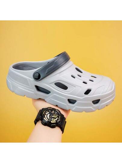 صندل رجالي بنعل سميك قابل للانزلاق، أربطة قابلة للتعديل وقماش تنفس مناسب لأنشطة الصيف والخارجية