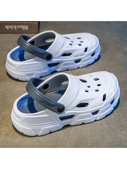 صندل رجالي بنعل سميك قابل للانزلاق، أربطة قابلة للتعديل وقماش تنفس مناسب لأنشطة الصيف والخارجية