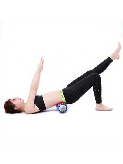 أسطوانة يوجا متعددة الوظائف من رغوة EVA للتدليك -متعددة الكثافة، تصميم جوفي، مناسبة للياقة البدنية واليوغا، استرخاء العضلات، متوفرة باللون الوردي/الأزرق/الأسود/البنفسجي