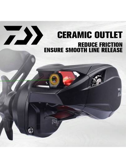 DAIWA بكرة اللقم من نوع داييوا PR100 ، نسبة التروس 7.3:1 ، كأس الخيط من الألومنيوم 33 ملم ، بكرة صيد مكافحة الارتداد العكسي