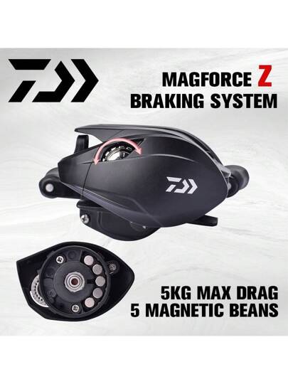 DAIWA بكرة اللقم من نوع داييوا PR100 ، نسبة التروس 7.3:1 ، كأس الخيط من الألومنيوم 33 ملم ، بكرة صيد مكافحة الارتداد العكسي