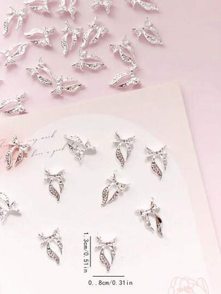 30 قطعة من مواد السبائك ذات تصميم الفيونكة للتزيين, مواد إكسسوارات المناكير DIY,ديكور فني للمناكير لموضة Y2K, مناسب لأظافر طويلة وقصيرة، مناكير اكريليك للضغط، مناكير صيفية، أكسسوارات أظافر، وأحجار نفيسة للأظافر