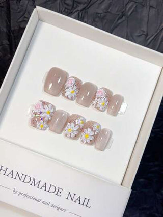 10 قطعة من أظافر الاصطناعية القابلة للارتداء المصنوعة يدويًا بشكل قصير، أظافر ضغط على الأظافر ، لوازم الأظافر للأظافر الصيفية أظافر ضغط على الأظافر، أظافر ضغط على الأظافر القصيرة مصنوعة يدويًا ، أظافر اصطناعية لوازم الأظافر ، جمال مرسوم باليد قطة 3D...