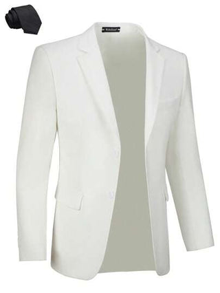 جاكيت بدلة وربطة عنق للرجال من ماركة Furuyal، اللون أبيض عاجي، قياس من XS إلى 3XL، قصة رفيعة للمناسبات مثل الأعراس والأعياد الوطنية والأعمال