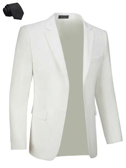 جاكيت بدلة وربطة عنق للرجال من ماركة Furuyal، اللون أبيض عاجي، قياس من XS إلى 3XL، قصة رفيعة للمناسبات مثل الأعراس والأعياد الوطنية والأعمال