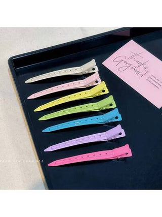 5 قطع كليبس للشعر بلا مناطق وصل، دبابيس شعر للبنات بألوان الحلوى والحلويات، محددة لتصفيف الغرة وتحجيمها، مصممة خصيصًا للصالونات الحرة