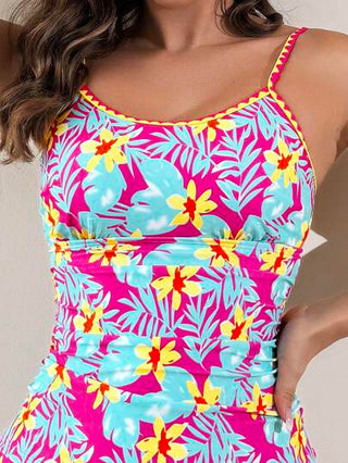 طقم تانكيني حريمي Swim Lushoire مجموعة بكيني كروشيه زهري لأجازة الصيف قطعتان