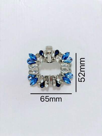 1 قطعة كلاسيكية متعددة الخيارات كليب حذاء كريستالي أنيق, اكسسوار حذاء معدني مرصع بالراين ستون، مناسب لأحذية الزفاف والأحذية الأخرى