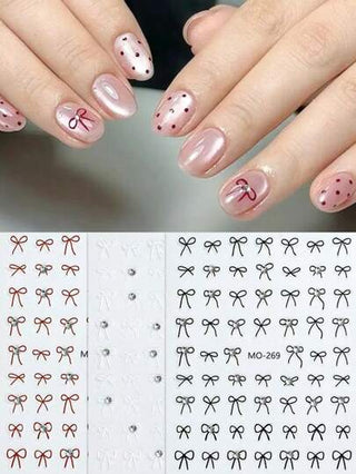 عبوة 3 قطع ملصقات أظافر بفصوص الألماس على شكل فيونكة 5D، باللون الأسود، الأبيض، الأحمر، فصوص كريستالية على شكل فيونكة أنيقة، تصاميم جذابة لجواهر، أدوات آخر صيحات الموضة Y2K، لاصقة ذاتيا، لتزيين الأظافر، لصالونات التجميل