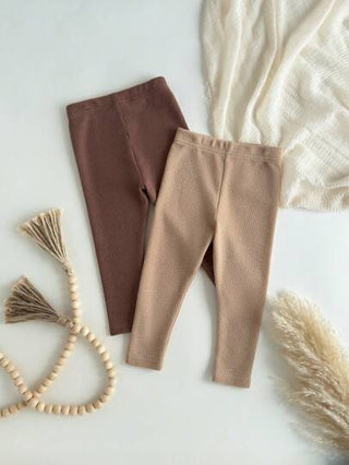 Loomiva مجموعة من 2 قطعة بنطلونات طفل مع خصر مطاطي مزينة بخامة لجاكارد