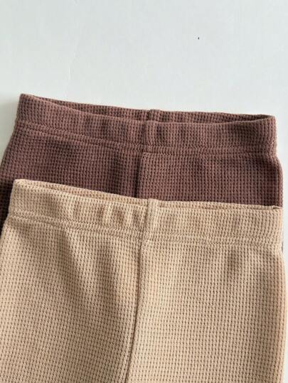 Loomiva مجموعة من 2 قطعة بنطلونات طفل مع خصر مطاطي مزينة بخامة لجاكارد