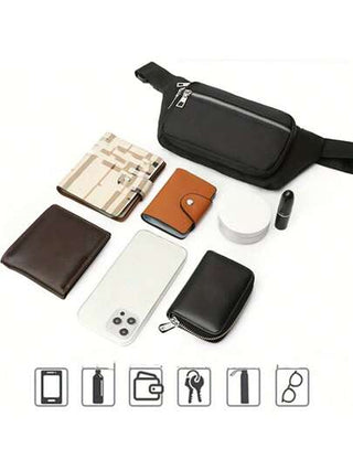 حقيبة خصر قابلة للضبط - مصنوعة من النايلون عالي الجودة، مزودة بسحاب، حقيبة خصر/كروس بودي متعددة الألوان مناسبة للركض والأنشطة الخارجية والاستخدام اليومي العادي، حقيبة خصر عادية| حقيبة بسير قابل للتعديل | إغلاق بسحاب، حقيبة الخصر