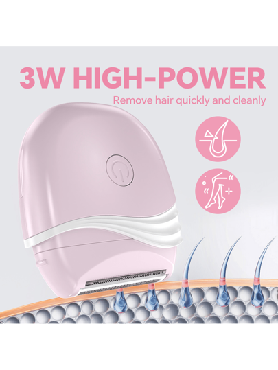 ماكينة حلاقة كهربائية، سحاحة محمولة، ماكينة حلاقة كهربائية للنساء تعمل بإستخدام 2 بطارية AAA، محلق كهربائي ثلاثي الأغراض لا يحتاج لسلك للشعر بالجسم والساقين ومناطق الإبطين والأعضاء الحساسة