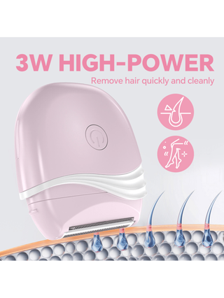 ماكينة حلاقة كهربائية، سحاحة محمولة، ماكينة حلاقة كهربائية للنساء تعمل بإستخدام 2 بطارية AAA، محلق كهربائي ثلاثي الأغراض لا يحتاج لسلك للشعر بالجسم والساقين ومناطق الإبطين والأعضاء الحساسة