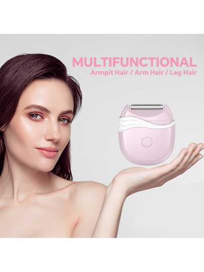 ماكينة حلاقة كهربائية، سحاحة محمولة، ماكينة حلاقة كهربائية للنساء تعمل بإستخدام 2 بطارية AAA، محلق كهربائي ثلاثي الأغراض لا يحتاج لسلك للشعر بالجسم والساقين ومناطق الإبطين والأعضاء الحساسة