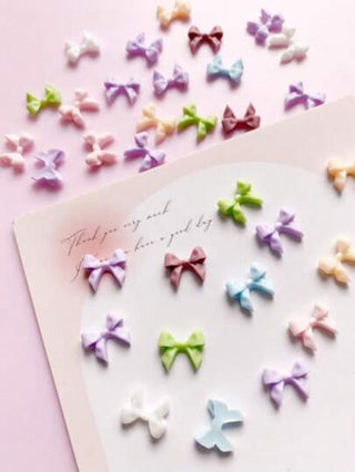 20 قطعة من اكسسوارات الأظافر، ديكورات فنون الأظافر بتصميم الفيونكة بحجم صغير، DIY، سحر الأظافر، منتجات الأظافر، بأسلوب ياباني وكوري، أظافر الأصابع للصيف بألوان متعددة مختلطة