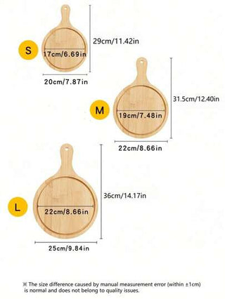SHEIN قطعة واحدة صينية بيتزا مصنوعة من الخيزران والخشب بأقطار 8/9/10 بوصة - صينية متعددة الاستخدامات للخبز، حامل كيك، طبق تقديم للمطبخ، الخبز، أدوات المائدة، وإكسسوارات المطبخ، إمدادات الخبز، أدوات المائدة، ديكور المطبخ