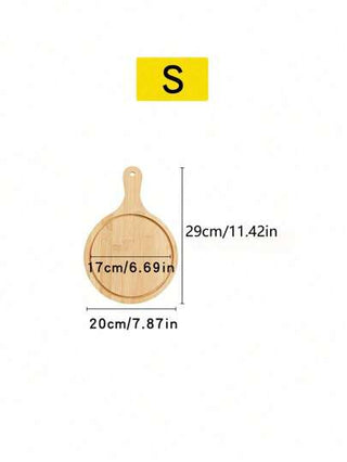 SHEIN قطعة واحدة صينية بيتزا مصنوعة من الخيزران والخشب بأقطار 8/9/10 بوصة - صينية متعددة الاستخدامات للخبز، حامل كيك، طبق تقديم للمطبخ، الخبز، أدوات المائدة، وإكسسوارات المطبخ، إمدادات الخبز، أدوات المائدة، ديكور المطبخ