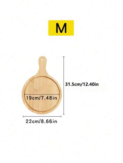 SHEIN قطعة واحدة صينية بيتزا مصنوعة من الخيزران والخشب بأقطار 8/9/10 بوصة - صينية متعددة الاستخدامات للخبز، حامل كيك، طبق تقديم للمطبخ، الخبز، أدوات المائدة، وإكسسوارات المطبخ، إمدادات الخبز، أدوات المائدة، ديكور المطبخ
