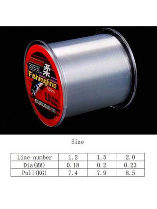 Topline Tackle 500م خيط صيد ناني من النايلون قوي جدًا 0.18مم 0.2مم 0.23مم شفاف