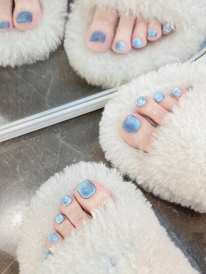 12قطعة/مجموعة أظافر كاذبة يدوية الصنع لفن الأظافر، أطراف أظافر قابلة لإعادة الاستخدام مع غراء وملف، مناسبة للمعلمات والطالبات والمهنيات والاستخدام اليومي، تصميم أنيق وأنثوي مثالي للاستخدام في الصيف والشاطئ