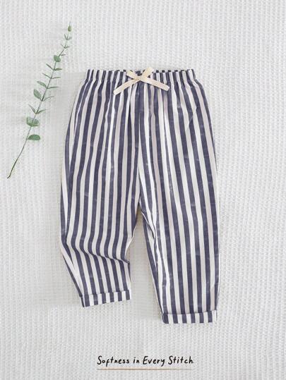 Cozy Pixies بنطلون أطفال بنين مرن الخصر بألوان مخططة، مريح وعملي