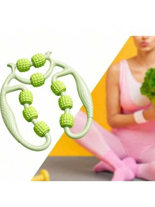 جهاز تدليك للذراع والساق ب- 9 أسطوانات، أداة تدليك للاسترخاء مع أسطوانات للساق، مناسبة للصالات الرياضية والأماكن المفتوحة، قابلة للاستخدام على الساقين والذراعين والرقبة والساق والفخذ والظهر وكوع التنس والجولف، للتخلص من تصلب وتوتر العضلات. (قد تختلف الألو