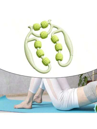 جهاز تدليك للذراع والساق ب- 9 أسطوانات، أداة تدليك للاسترخاء مع أسطوانات للساق، مناسبة للصالات الرياضية والأماكن المفتوحة، قابلة للاستخدام على الساقين والذراعين والرقبة والساق والفخذ والظهر وكوع التنس والجولف، للتخلص من تصلب وتوتر العضلات. (قد تختلف الألو