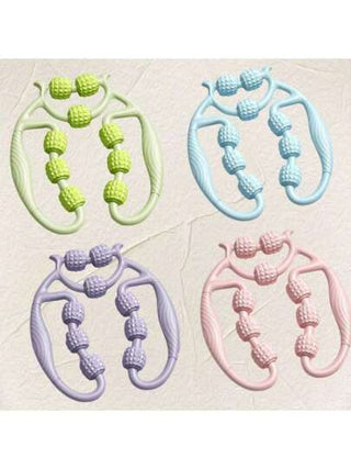 جهاز تدليك للذراع والساق ب- 9 أسطوانات، أداة تدليك للاسترخاء مع أسطوانات للساق، مناسبة للصالات الرياضية والأماكن المفتوحة، قابلة للاستخدام على الساقين والذراعين والرقبة والساق والفخذ والظهر وكوع التنس والجولف، للتخلص من تصلب وتوتر العضلات. (قد تختلف الألو