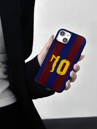 غطاء هاتف محمول بتصميم لاعب كرة قدم رقم 10 ، متوافق مع هواتف آيفون 13/15/16 وهواتف سلسلة جالكسي