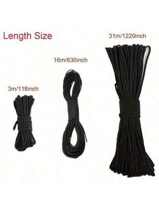 3/16/31م حبل خيمة متعدد الطبقات من البوليستر بقطر 4 مم لاستخدامه في الخطاطيف والحبال وأساور DIY ، لأنشطة خارجية