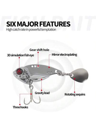 Topline Tackle 10 جرام،15 جرام،2 قطعة طعوم صيد سبينر مع بريق ترقيش،طعم صناعي سهل اللمعان للصيد بالطائرة