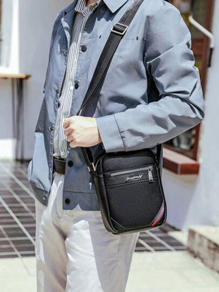 حقيبة رجالية كلاسيكية مربعة للأعمال، حقيبة كتف كاجوال، حقيبة متقاطعة مناسبة للمدرسة والتنقل والسفر