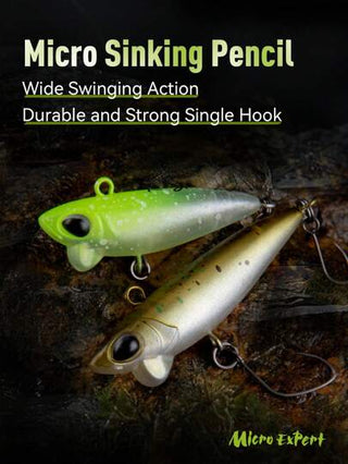 KINGDOM طعم سنارة صيد قلم رصاص غارق من نوع Micro Kingdom 2.4جرام/38ملم ، 2.8جرام/45ملم ، طعم صلب غارق مصنوع من مادة ABS ، لوازم صيد اصطناعية صلبة، طعم دوار ولوازم صيد