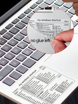 1 ملصق شفاف لمفاتيح اختصارات إكسل على الحاسوب المحمول ، مرجع سريع مريح ، مساعد مكتبي جيد ، سهل الالتصاق ، قياس 3.93*3.54 بوصة