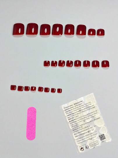 48 قطعة أظافر للأصابع واليدين أظافر صناعية باللون الأحمر الكرزي والأحمر الفراولة، مجموعة أظافر صناعية مناسبة للصيف للنساء والفتيات، تتضمن 2 ورقة من الألسنة اللاصقة و 2 ملف ميني ، الجل اللزج يتم إرساله عشوائياً