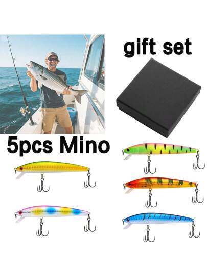 5 قطع/علبة طعم صلب على شكل سمكات صغيرة، بطول 10 سم وبوزن 9 جرام مع خرزات طقطقة، مناسب للمياه المالحة والعذبة، مناسب لصيد أسماك الكرابي، مصنوع من مواد ABS، ألوان متنوعة، هدية مثالية لعيد الميلاد أو عيد الحب