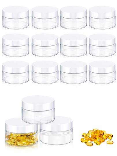 30 مل / 50 مل علب شفافة فرعية ، مصنوعة من بلاستيك بي إي تي ، علب دائرية محمولة ، تُستخدم لتغليف فرعي لمنظف الوجه والمزيل للمكياج وكريم الوجه والفيتامينات وما إلى ذلك ، مناسبة للتصنيف المنزلي وتغليف العينات السفرية