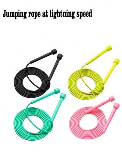 قطعة واحدة من حبل القفز للكبار - مناسب للرياضة الداخلية/الخارجية، تدريب اللياقة البدنية، خفيف الوزن ومتين، قابل للتعديل الطول، رياضات خارجية، لياقة اليوغا، تمرين مريح لإنقاص الوزن والرياضات الخارجية