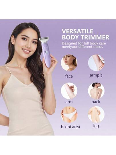 SEAGO حلاقة كهربائية متعددة الوظائف 5في1 للنساء، تشمل إزالة الشعر من المناطق الحساسة، ماكينة حلاقة كهربائية للنساء، شفرة لتشذيب البكيني، للوجه والأنف والحواجب والذراعين والإبط والساقين والمنطقة العانية، لاستخدام جاف ورطب، قابلة للغسل، هدية رائعة للنساء