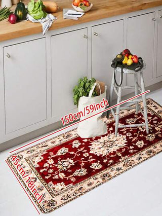 1/2 سجادة مطبخ بوهيمية طويلة بطراز مناسبة للردهات والغرف والمداخل والغرف والغسيل والمطابخ والحمامات، سجادة متعددة الاستخدامات لديكور المنزل