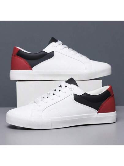 أحذية رياضية رجالية كاجوال عصرية - بتصميم أربطة مستديرة، ارتداء مريح لجميع المواسم