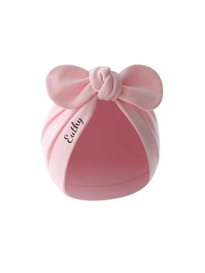 قبعة مخصصة لطفل حديث الولادة مطبوع عليها اسم الطفل، استخدام يومي للأولاد والبنات، مانع للخدوش ودافئة، مناسبة لجميع الفصول، اسم أو شعار مطبوع، هدية لحفل استقبال المولود، هدية مثالية للأطفال